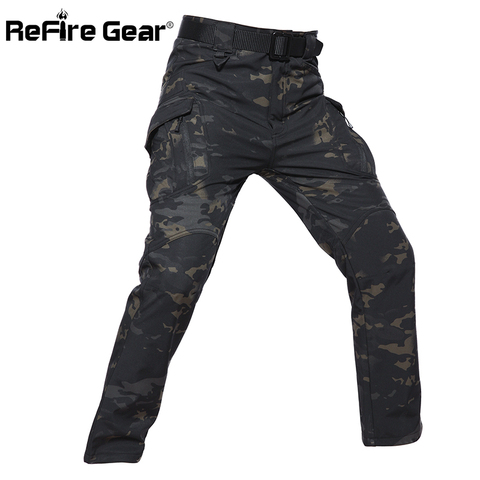 Refre Gear – pantalon de Camouflage tactique Style IX9 pour homme, imperméable, militaire, Cargo, polaire, chaud, hiver ► Photo 1/6