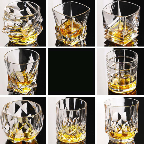 Tasse en verre de whisky en cristal carré pour la maison Bar bière eau et fête hôtel lunettes de mariage cadeau Drinkware ► Photo 1/2