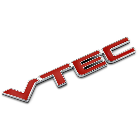 Badge arrière 3D rouge Logo VTEC en métal, autocollant de carrosserie en alliage de Zinc, pour Honda Civic Accord Odyssey Spirior CRV SUV ► Photo 1/6