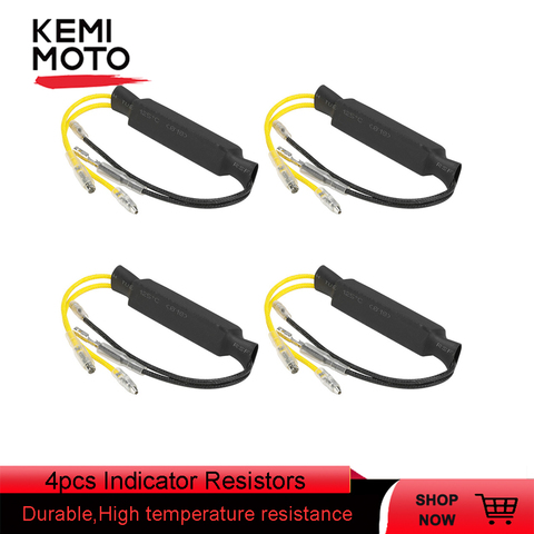 Résistances universelles pour moto, indicateur de Direction 12V pour clignotant lumière LED, 4 pièces ► Photo 1/6