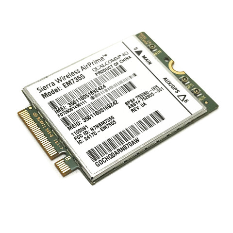 Module 4G pour HP Elitebook 820, 840 G1, débloqué Gobi5000, Sierra Wireless Airprime EM7355 LTE EVDO/HSPA WWAN NGFF ► Photo 1/3