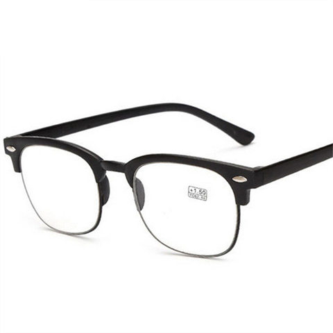 Lunettes de lecture TR90 pour hommes et femmes classiques, demi-monture, verres transparents, presbytes, ultralégères, Anti-Fatigue, Prescription ► Photo 1/6