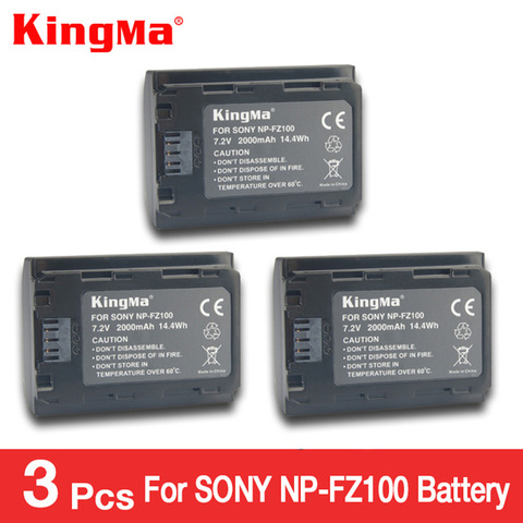 KingMa – Batteries pour appareil photo numérique, 3 pièces, pour Sony Alpha 9 A9 9R A9R 9S A9S A7RIII A7R3 NP-FZ100, NP FZ100 NPFZ100, BC-QZ1 ► Photo 1/1