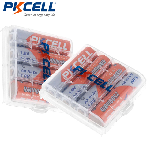 PKCELL – batterie Rechargeable AA NIZN 1.6V 2500MWH, 2a, 8 pièces/boîte ► Photo 1/6