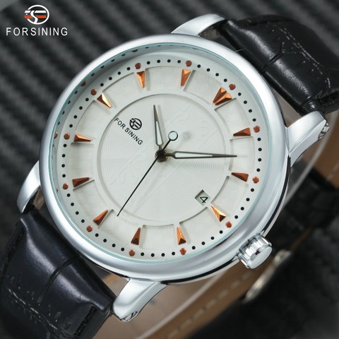 Gagnant mode Simple luxe montre pour hommes automatique montres haut marque 2022 mécanique bracelet en cuir montres cadran minimaliste ► Photo 1/6
