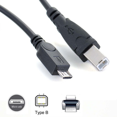 Micro usb mâle à USB 2.0 B données mâles OTG câble cordon téléphone imprimante Scanner support tablette de téléphone intelligent ► Photo 1/6