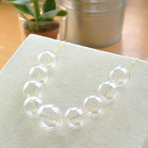 Collier de perles en verre transparent pour femmes, élégant, multicouche, Style français, 9 ► Photo 1/2