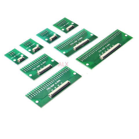 2 câbles FPC FFC, 6 8 10 12 14 20 30 40 50 broches, connecteur SMT à pas de 0.5mm, adaptateur à trou de 2.54mm 1.0 pouces DIP PCB ► Photo 1/6