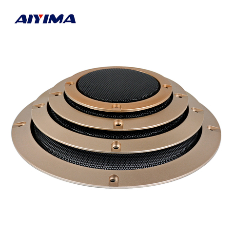 AIYIMA 2 pcs haut-parleurs Audio couverture 3/4/5/6.5 pouces maille de protection filet Grilles bricolage voiture haut-parleur pièces colonne accessoires ► Photo 1/6