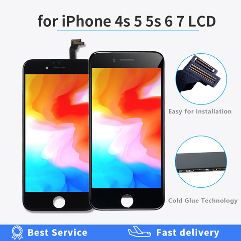 Bloc écran tactile LCD de remplacement, qualité AAA, pour apple Iphone 4s 5 5s ► Photo 1/6