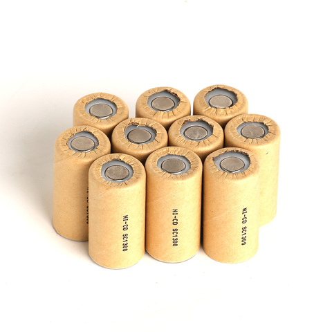 Lot de 12 piles rechargeables ni-cd SC1.3Ah, 1300mAh, taux de décharge 10C, pour outils électriques ► Photo 1/6