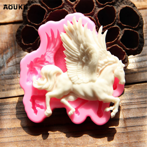 Pegasus-moule à gâteaux hore en Silicone pour pâtisserie au chocolat, glaçons, bsjus, moules de décoration de gâteaux, ustensiles de cuisson à faire soi-même ► Photo 1/4