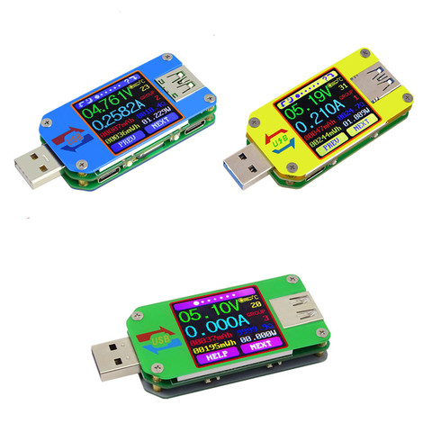 Testeur de tension avec écran LCD couleur usb, voltmètre, mesure de charge de batterie, 30% de réduction, UM34/UM34C UM24/UM24C UM25/UM25C ► Photo 1/6