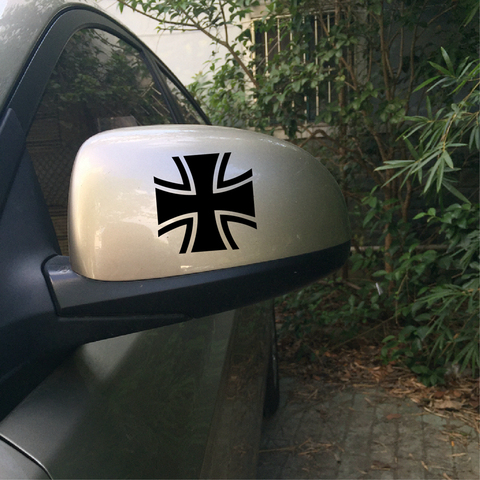 Autocollant en vinyle de voiture/Van/fenêtre, autocollant de pare-choc, croix de fer, nouveauté allemande ► Photo 1/5