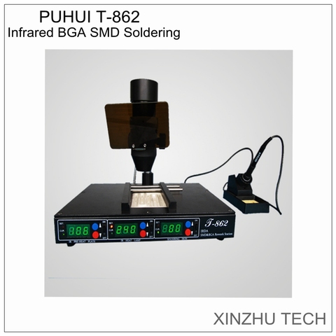 PUHUI T862 IRDA infrarouge SMD poste de reprise de soudure fer 220V/110V BGA poste de réparation outil de soudure ► Photo 1/3