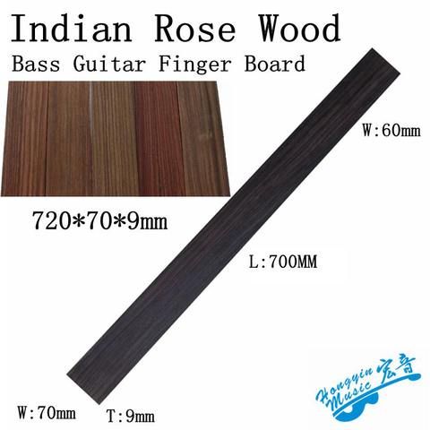 Accessoires de guitare en bois de rose indien, pour basse électrique, instrument de guitare électrique, matériaux de fabrication 720x70/60x9mm ► Photo 1/6