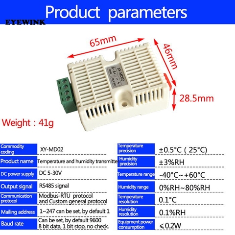 Transmetteur de température et d'humidité capteur SHT20 surveillance de haute précision Modbus RS485 Dec12 livraison directe ► Photo 1/4