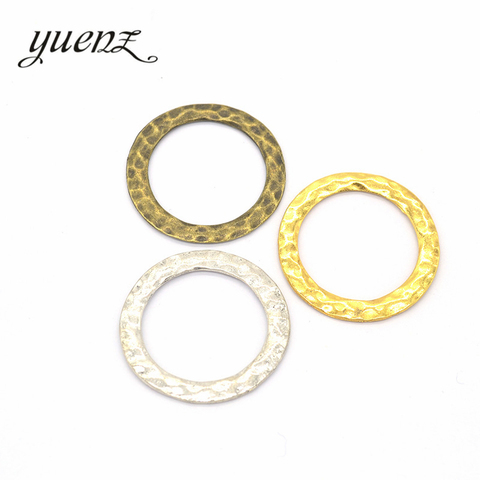 YuenZ 6 pièces 3 couleur Antique argent couleur bague breloques pour Bracelet collier bricolage métal fabrication de bijoux 32*32mm B108 ► Photo 1/4