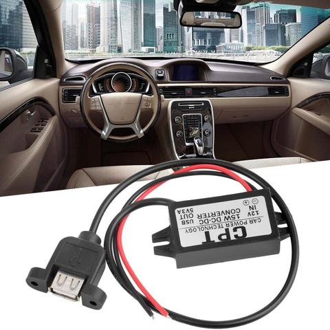 Adaptateur d'alimentation de sortie USB 12V à 5V 3A 15W, avec trou de montage, Module de convertisseur cc de chargeur de voiture pratique et Durable ► Photo 1/6