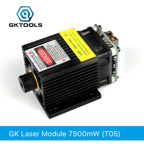 Module Laser T05 445nm 5500mW 12V Varifocus, Diode TTL /PWM marquage, en acier inoxydable, bricolage, graveur, découpeur ► Photo 1/1