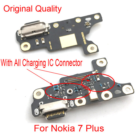 Connecteur de Port de charge Micro USB pour Nokia 7 plus 7 + TA-1049 1055 1062, pièces de réparation de carte de câbles flexibles, nouveau ► Photo 1/6