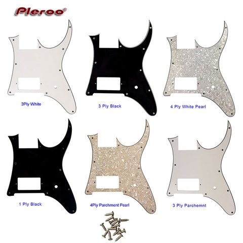 Pleroo – pièces de guitare personnalisées, pour MIJ Ibanez RG 350 EX, Pickguard vierge avec pont Humbucker Pickup, plaque à gratter noire ► Photo 1/6
