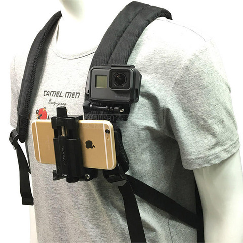 360 degrés rotatif sac à dos sac pince chapeau rapide pince de montage pour téléphone portable GoPro Hero 9/8/7/6/5/4/3 + SJCAM YI 4K caméra d'action ► Photo 1/6