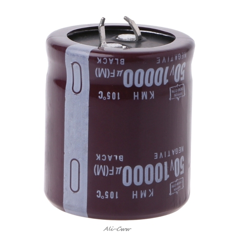 Condensateur électrolytique à encliqueter S927, 10000uF, 50V, 105Celsius, puissance instantanée ► Photo 1/6