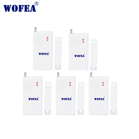 Wofea – capteur magnétique de porte/fenêtre sans fil, pour système d'alarme domestique, 433MHZ, 5 pièces/lot ► Photo 1/5