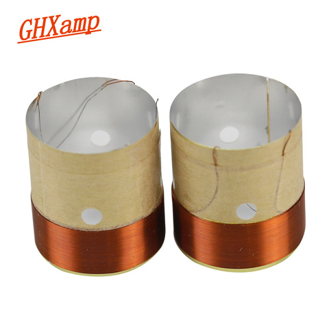 GHXAMP 25.5MM Core basse bobine vocale 8ohm blanc aluminium avec son trou de sortie d'air pour 4 pouces-10 pouces haut-parleur réparation bricolage 1 paires ► Photo 1/6