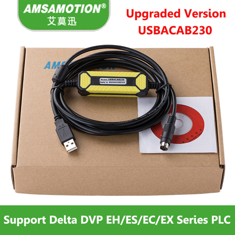 Câble de programmation de PLC série USB-DVP, Version améliorée, compatible Delta DVP EH ES EC EX SS, USBACAB230, câble de téléchargement ► Photo 1/6