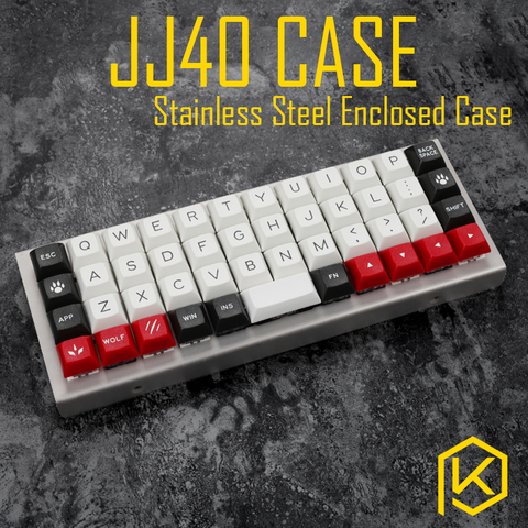 Coque coudée en acier inoxydable pour clavier personnalisé, boîtier supérieur et inférieur, peut également supporter planck, pour jj40 40% et JJ40 ► Photo 1/6