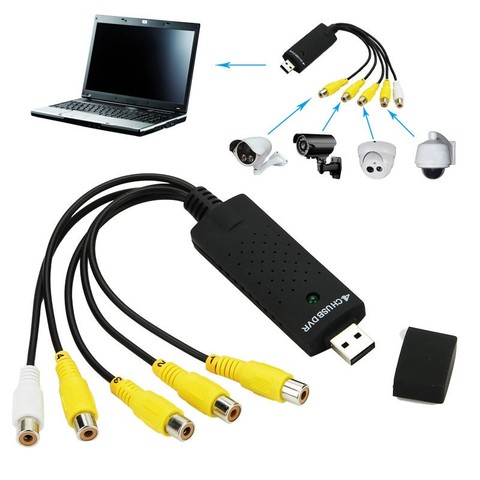 Caméra de sécurité DVR 4 canaux 4CH USB 2.0, adaptateur de Capture Audio vidéo, carte de sécurité Win 7 8 64b ► Photo 1/2