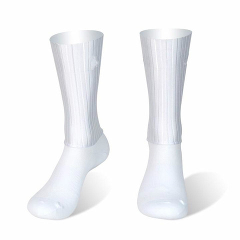 Anti-dérapant Silicone été Aero chaussettes Whiteline cyclisme chaussettes hommes vélo Sport course vélo chaussettes Calcetines Ciclismo ► Photo 1/4