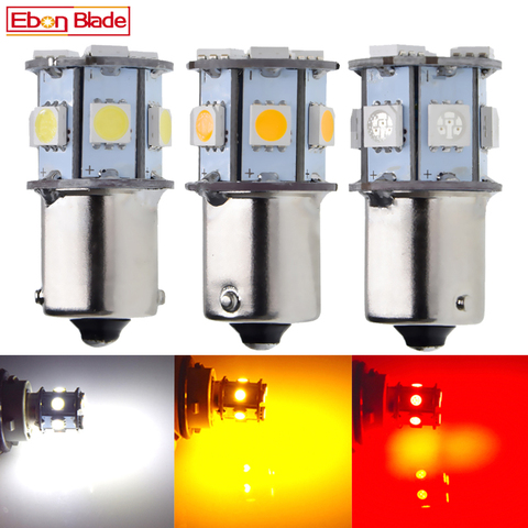 Lot de 1/2 lampes LED 6V DC 1156 BA15S 1157 BAY15D pour voiture, ampoule blanche, ambre et rouge ► Photo 1/6