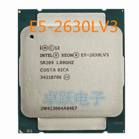 Processeur Intel Xeon E5 2630LV3 1.80, 8 cœurs, LGA2011-3 GHZ, 20 mo, 22nm, E5-2630LV3, Original, Version OEM ► Photo 1/2