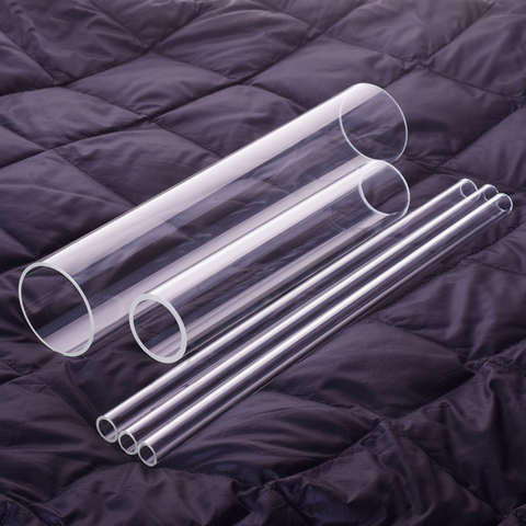 1 pièces tube en verre à haute teneur en borosilicate, O.D. 90mm,Thk. 3mm/5mm,L. 200mm/250mm/300mm, tube en verre résistant aux hautes températures ► Photo 1/1