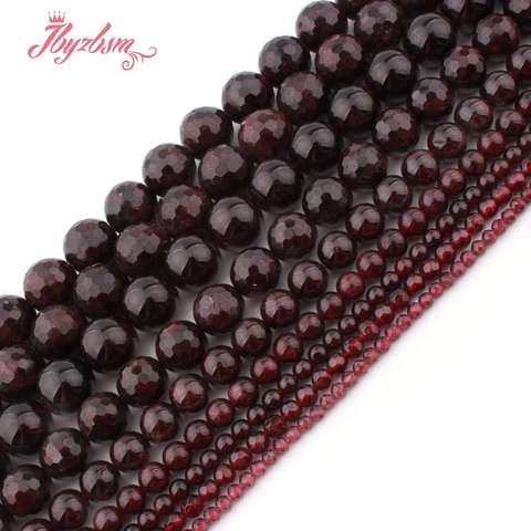 Perles de pierre naturelle perles de grenat pour femme collier à faire soi-même Bracelet boucle d'oreille fabrication de bijoux entretoise fil en vrac 15 