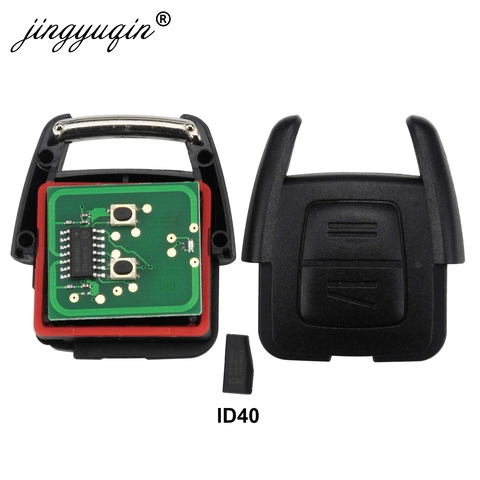 Jingyuqin – clé télécommande à 2 boutons, 433Mhz, avec puce ID40, pour Opel Vauxhall, Vectra, Zafira, OP1 24424723 ► Photo 1/4