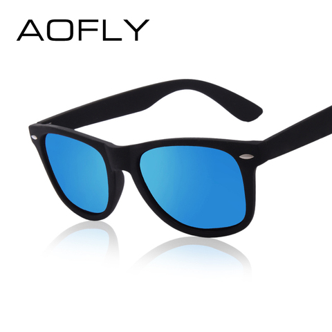 AOFLY – lunettes de soleil polarisées pour hommes, verres solaires de conduite, avec des Points de revêtement, monture noire, UV400 ► Photo 1/6