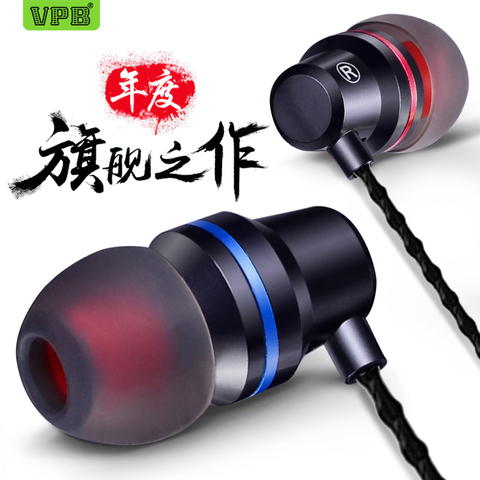 VPB V1 écouteurs de sport Filaire Super Bass 3.5mm Fissure Écouteur écouteur avec microphone Mains Libres pour Samsung MP3 ► Photo 1/5