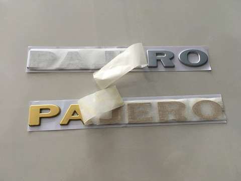 Livraison gratuite de haute qualité 3D pour Pajero lettre Logo ABS emblème Badge autocollants voiture carrosserie côté Logo décalcomanie pour Mitsubishi Pajero ► Photo 1/3