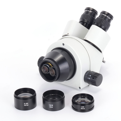 Microscope trinoculaire binoculaire stéréo, objectif auxiliaire, Zoom, filetage 48mm, 1,5x WD45 2X WD30 SZM ► Photo 1/6