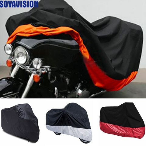 L/XL/XXL/XXXL 180 T couverture de moto anti-pluie UV extérieur étanche pour Honda Victory Kawasaki Yamaha Suzuki Harley Davidso ► Photo 1/6