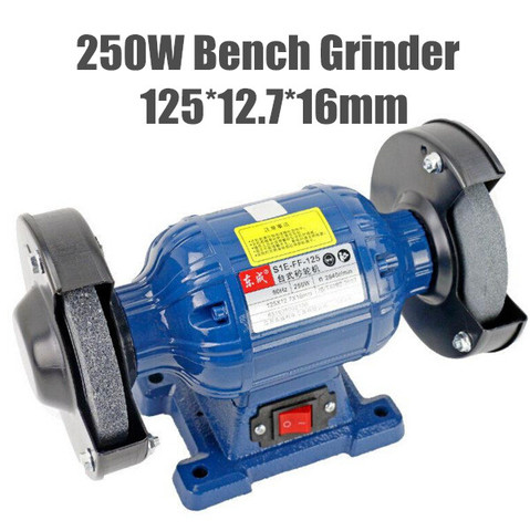 125mm Banc Grinder 250 w Disque Pour Le Métal 125x12.7x16mm ► Photo 1/1