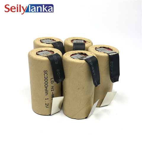 Batterie rechargeable avec languette à souder, CD Ni MH, SC, 3000mAh, taux de décharge ► Photo 1/6