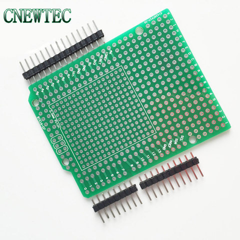 Combo 2mm + 2.54mm Pitch Prototype PCB pour ArduinoUNO R3 Bouclier Conseil DIY, bte16-07 pins version ► Photo 1/3