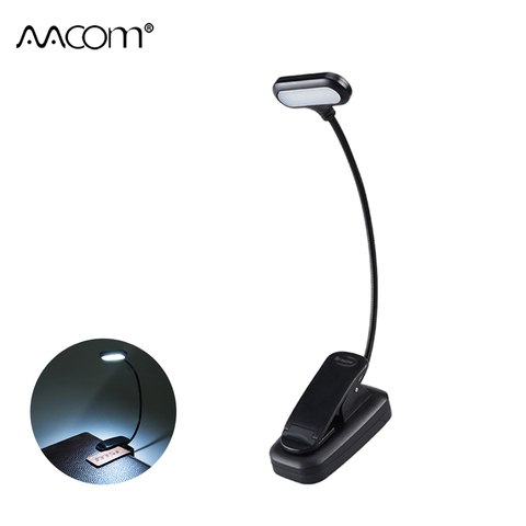 Mini lampes de bureau LED avec pince 5 LED s, Protection des yeux, idéal pour un livre, Flexible, alimenté par piles AAA ► Photo 1/6