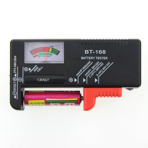 BT-168 AA/AAA/C/D/9 V/1.5 V batteries Test numérique universel pile bouton couleur codée compteur indiquer Volt testeur ► Photo 1/1