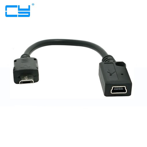 0.2M 20cm Mini USB femelle à Micro USB mâle connecteur adaptateur câble pour téléphones MP3 MP4 ► Photo 1/2
